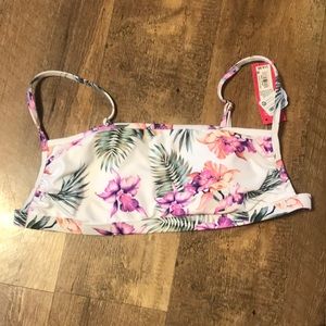 white floral bikini top